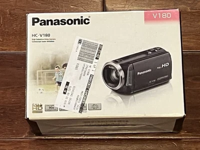 Panasonic HC-V180 Black Full HD 90x Zoom 10 MP Video Camera Camcorder NEW - Image 1 of 4