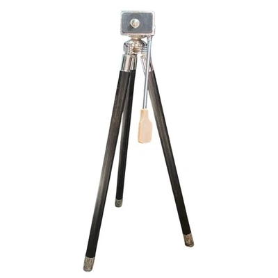 Vintage Minori Cine Camera 6 Section Tripod Rokuwa Co Camera Stand Black Gold - Image 1 of 4