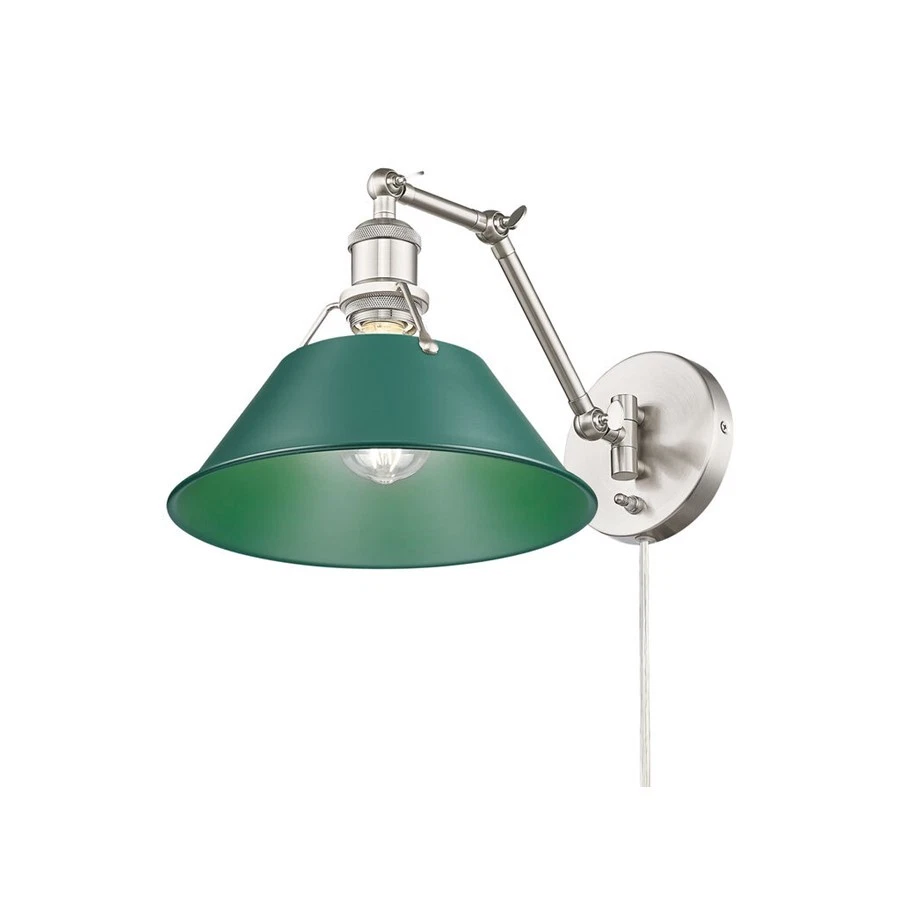 Golden Orwell Articulating Wall Sconce, Pewter/Pine Green - 3306-A1WPW-GN - Изображение 1 из 1