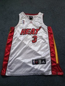 Maillot vintage homme authentique Adidas taille 44 Miami Heat Dwayne Wade - Photo 1/5