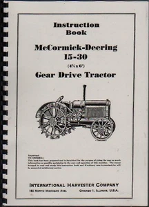 Manual de instrucciones para tractor McCormick-Deering ""15-30 - Imagen 1 de 1