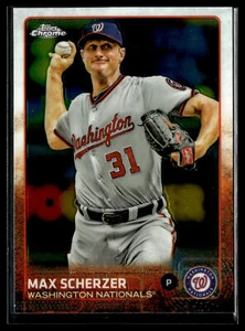 2015 Topps Chrome 98 Max Scherzer - Picture 1 of 2