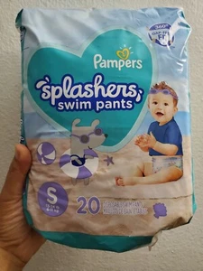 Pampers Splashers Disposable Swim Pants Diapers Size Small 13-24lb Baby 20-Count - Picture 1 of 4