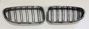 Chrome & Black Front Grille For BMW M6 2012-2014 F06 F12 F13 650i 640i - Picture 1 of 6