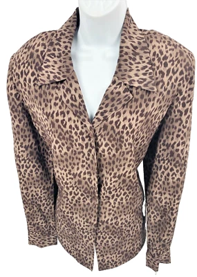 Blusa Camisa Talla 12 Norton McNaughton De Colección Nueva Con Etiquetas Carrera De Colección Retro Estampado Animal Foto 1 de 4