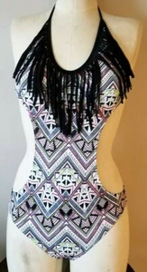 VICTORIA'S SECRET PINK SWIM ONE-PIECE FRINGE CUT OUT MONOKINI SIZE SMALL NWT - Picture 1 of 4