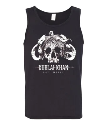 New Kublai Khan TX Salt Water American Retro Logo Graphic Unisex Tank Tops S-2XL - Image 1 of 2