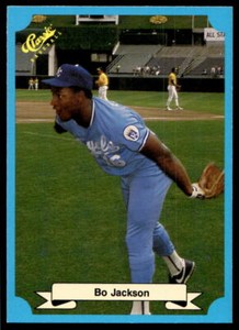 1988 Classic Blue 208 Bo Jackson   Kansas City Royals  Baseball Card