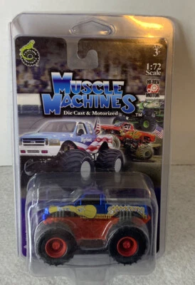 Muscle Machines Samson 1:72 Monster Truck HI-REV New 2003 Chevy Blue - Image 1 of 4