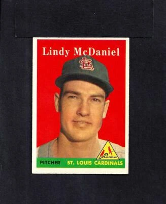 1958 TOPPS #180 LINDY McDANIEL-1--CARDINALS--NO CREASES--EX/MT/NR/MT - Image 1 of 2