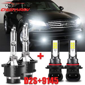 For Infiniti FX35 2003-2005 D2S - HID Headlight HI/LO + 9006 Fog Light Bulbs Kit