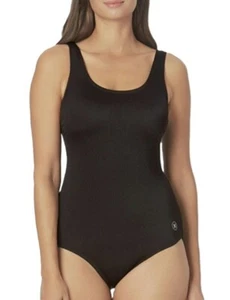 Traje de baño Hurley de una pieza de cobertura completa negro UPF 50+ talla M mediano nuevo con etiquetas - Imagen 1 de 11