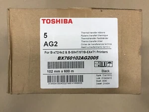 toshiba tec ink thermal transfer ribbon wax resin BX760102AG2005 (pack of 5) - Picture 1 of 3