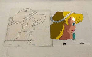 Little Mermaid Lena Production Animation Cell With Pencil Drawing 1989 - Picture 1 of 11