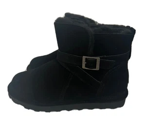 BEARPAW Emersyn Wildleder Stiefel mit NeverWet Technologie - Schwarz - Gr. 7 - NEU - Bild 1 von 6