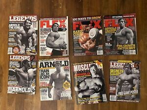 8 Lot Arnold Schwarzenegger Bodybuilding Flex Magazine Muscle Mag  Legends