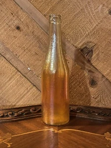 Antique Carnival Glass Bottle Marigold Canada Dry Ginger Ale - Picture 1 of 6