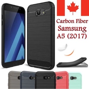 Coque pour Samsung Galaxy A5 2017 - Coque Hybride TPU souple antichoc en fibre de carbone - Photo 1 sur 11