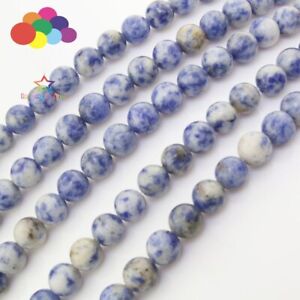 Natural Stone Lapis Lazuli Round Gemstone Loose Beads for with Elastic Bracelet