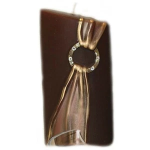 Diamonds Candle - Oval/Oval - Dark Brown - 18x9cm - Picture 1 of 1