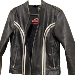 Black Women's Slim Fit Biker Style Real Leather Jacket Punk HIGH QUALITY LEATHER - Picture 1 of 5