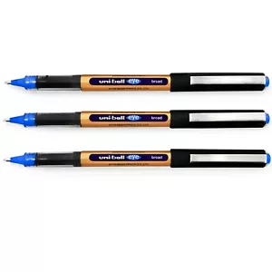 Uni-Ball Eye UB-150-10 Broad Liquid Ink Rollerball Pens - 1.0mm - Blue - 3 Pack - Picture 1 of 4