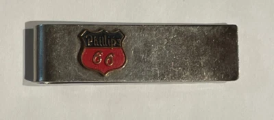 PHILLIPS 66 Tie Bar Award Publicidad Logo Negro y Rojo Años 50 Foto 1 de 4