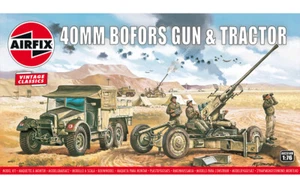1:76 Scale Airfix Bofors 40mm Gun & Tractor Model Kit - Picture 1 of 3
