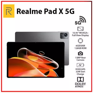 (New) Realme Pad X 5G GREY 6+128GB 10.95" Global Ver Octa Core Android PC Tablet - Picture 1 of 5