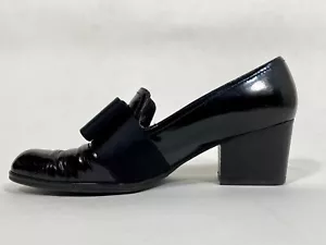 Vintage 1990's REGENCY CORE TUX style formal black patent leather shoes 7N - Picture 1 of 12