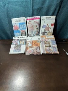 6 Baby Sewing Patterns | Simplicity Nursery Decor Diaper Bag Nursing Cover | Cut - Picture 1 of 24