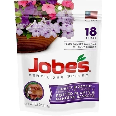 Jobe’s Fertilizer Spikes for Flowering Plants 8-9-12 Time Release Fertilizer... - Image 1 of 2