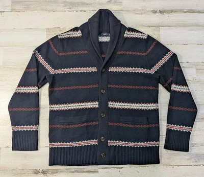 J Crew Sweater Mens Large Lambs Wool Shawl Collar Cardigan - Image 1 of 4