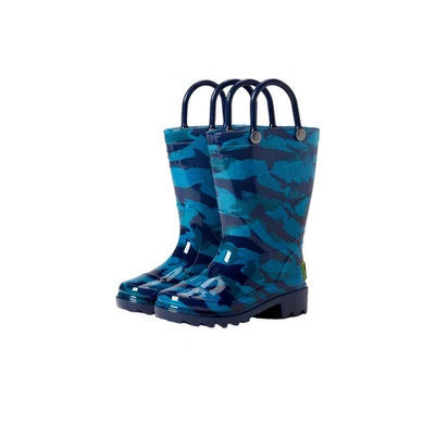 Western Chief Camo Shark PVC Rain Boot Blue 24126217P Toddler - Image 1 of 4