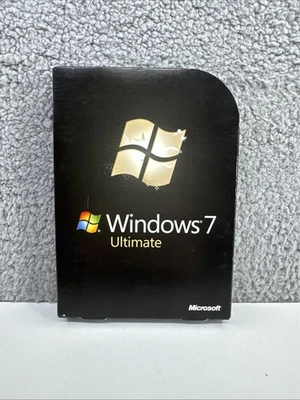 Microsoft Windows 7 Ultimate Full Retail 32 Bit and 64 Bit Double DVD Set w/ Key - Image 1 of 4
