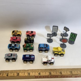 1987 Galoob Micro Machines Road Champs Cars Trucks Monster Lot of 11 W/ Signs **