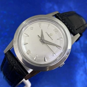 Exquisite Vintage 1960s Mans ETERNA MATIC Stunning Silver Dial Serviced WARRANTY - Picture 1 of 10
