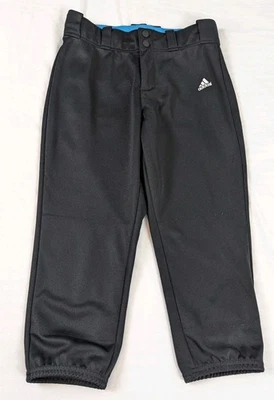 Pantalones negros de béisbol Adidas para niños jóvenes Aeroready talla grande 13/14  Foto 1 de 4