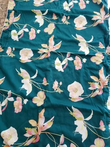 Yves Delorme Sham Miami Nieswurz Blumenmuster grün rosa Satin Frankreich 37,5 x 23,25" - Bild 1 von 9