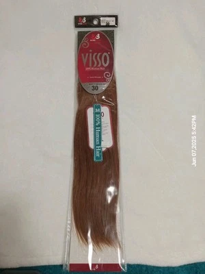 100% Human Hair Extensions. Visso-Bobbi Boss. 16”inch. Color #30. 1-pack - Image 1 of 4