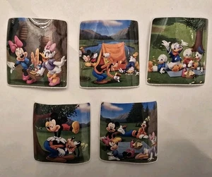 Lotto 5 adesivi vintage Smile Makers Sandylion Disney 2,5 x 2,5 Topolino Paperino  - Foto 1 di 6