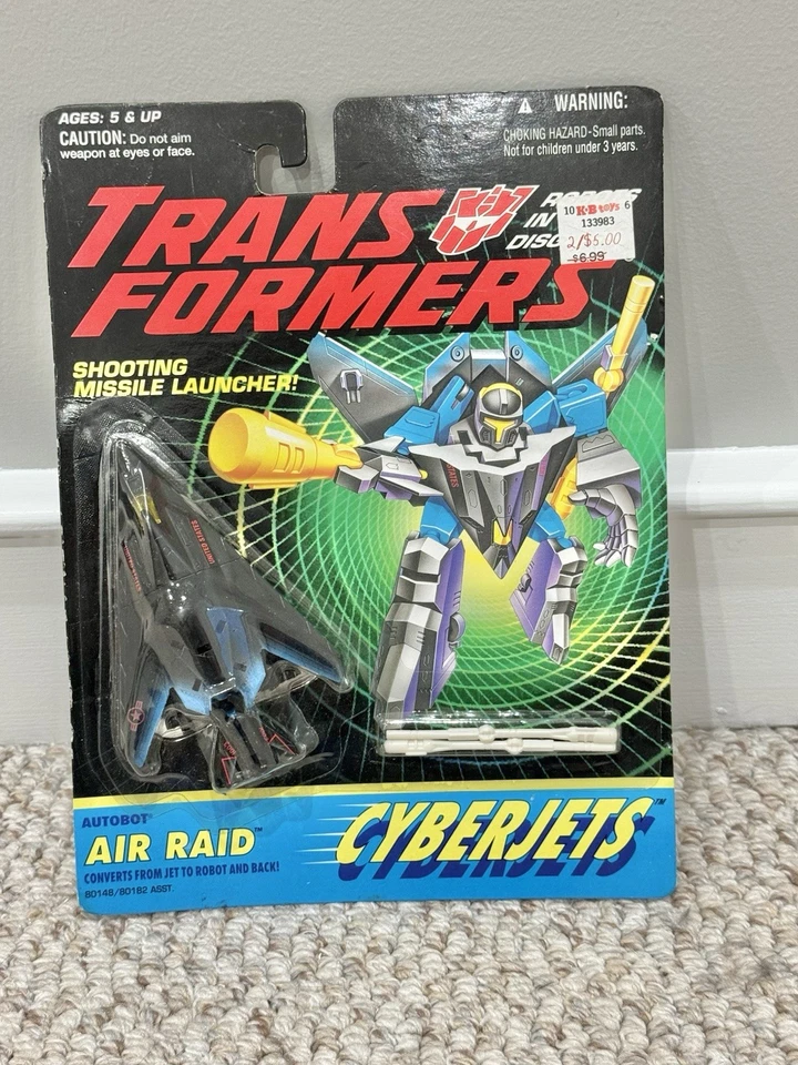 Air Raid TRANSFORMERS G2 Cyberjets Vintage Hasbro New Factory Sealed - Image 1 of 1