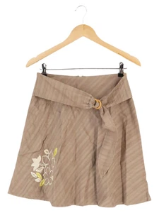 Jupe femme Roxy ligne A motif floral beige coton taille XS/32 boho vintage - Photo 1/3