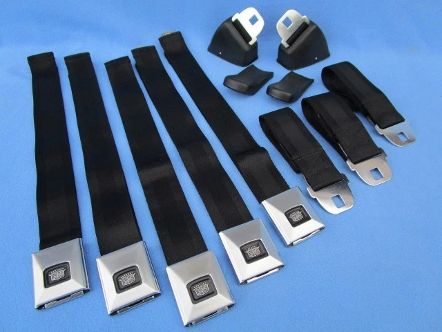 1966-68 Cadillac El Dorado, Fleetwood, Deville Deluxe Seat Belt Set/5 - Restored Foto 1 de 4
