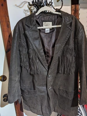 Cripple Creek Women’s L Leather Fringe Jacket Western Boho Cowgirl Tassel Coat - Image 1 of 4