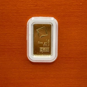 .9999 FINE GOLD 1 GRAM GOLD BAR VALCAMBI SUISSE SEALED W/ASSAY CARD SUISSE - Picture 1 of 4