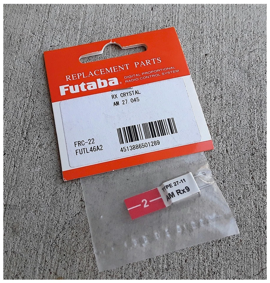 Futaba 27Mhz AM CH2 Receiver Crystal Channel 2 27.045Mhz FUTL46A2 Type 27-11 - Image 1 of 1