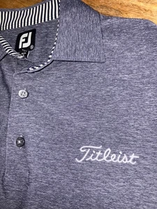 Footjoy Titleist Golf Polo Shirt Mens Small Gray Athletic Performance Stretch - Picture 1 of 6