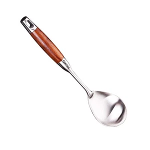 Large Serving Spoons,304 Stainless Steel Cooking Spoon with Heat Resistant Wo... - Picture 1 of 6