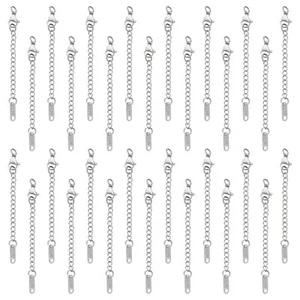 40 Pcs Stainless Steel Chain Extender 64~80mm Chain Extension Necklace Bracel... - Picture 1 of 6
